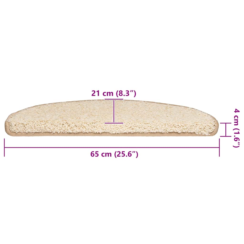 Stufenmatten 15 Stk. 56x17x3 cm Grau Halbrund