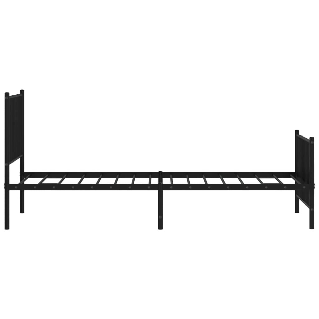 Bettgestell Metall Schwarz 75x190 cm