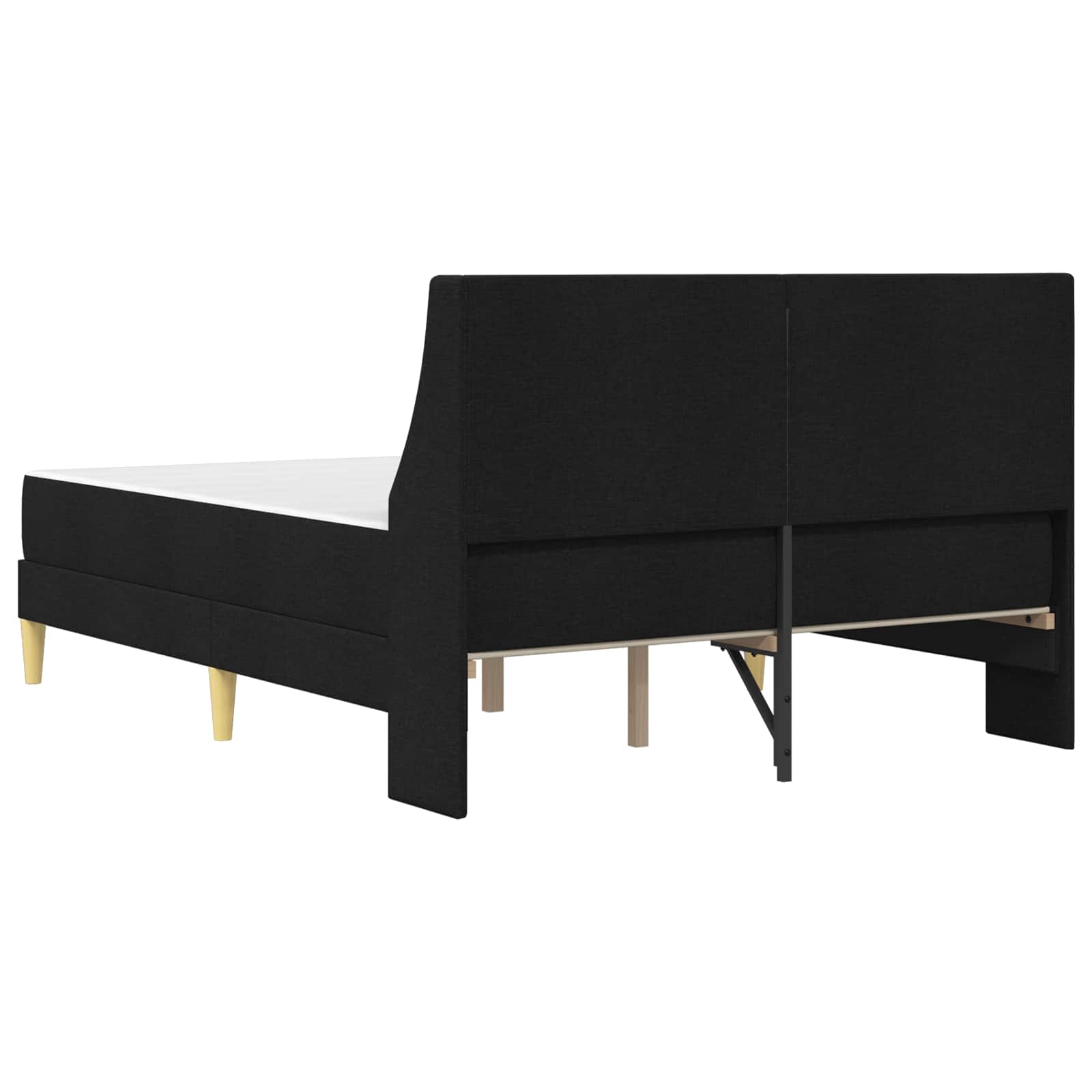 Bettgestell mit Matratze Hellgrau 80x 200 cm Polyester