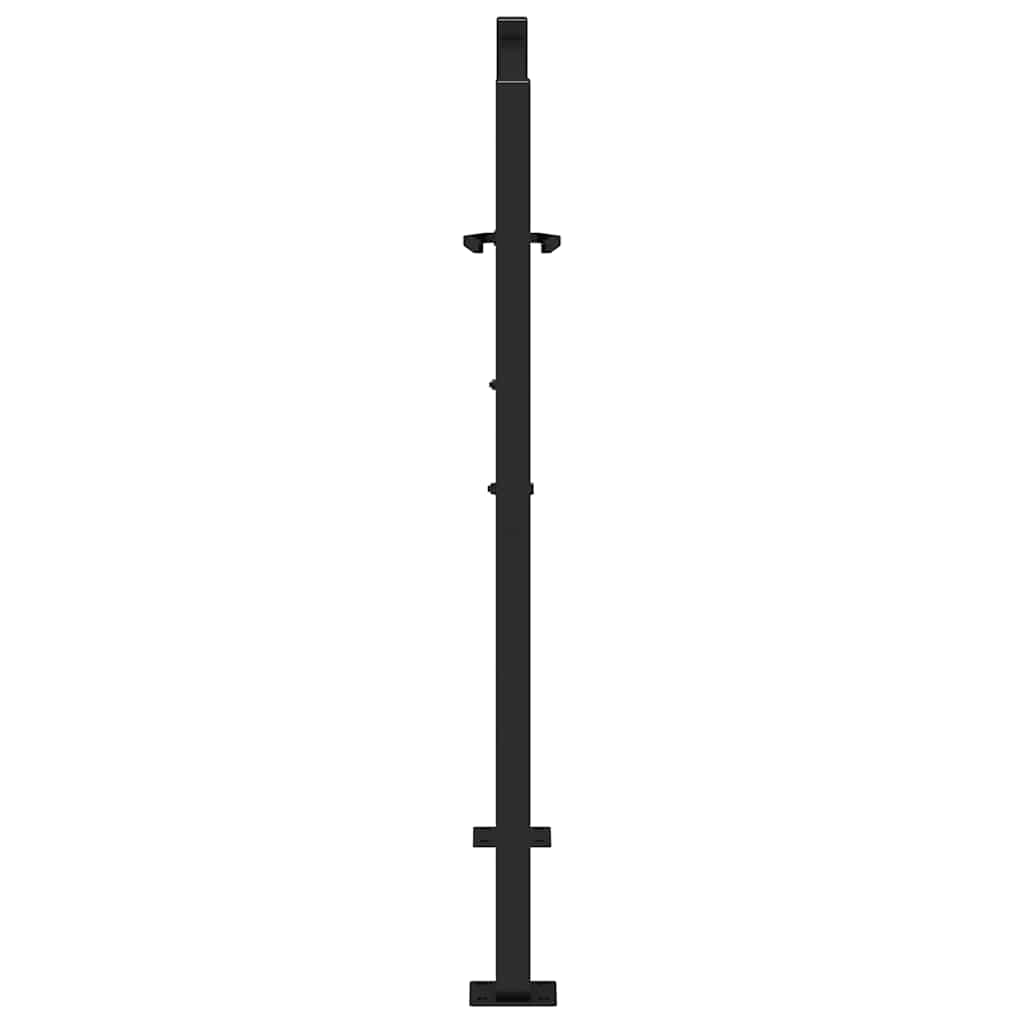 Gartentor Schwarz 100x100 cm Stahl Lichtdesign