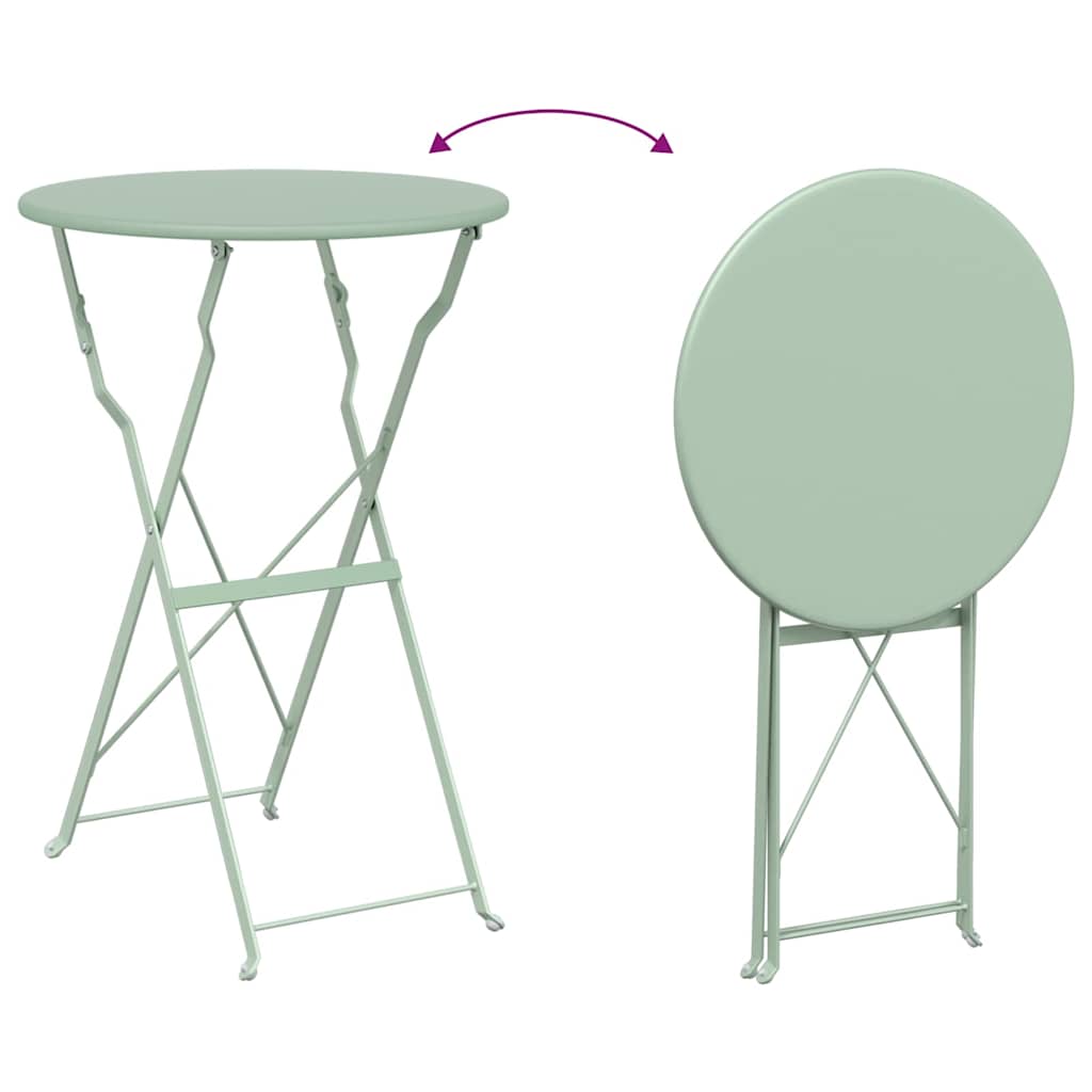 Bistrotisch Weiß Ø 50 x 71 cm Pulverbeschichteter Stahl