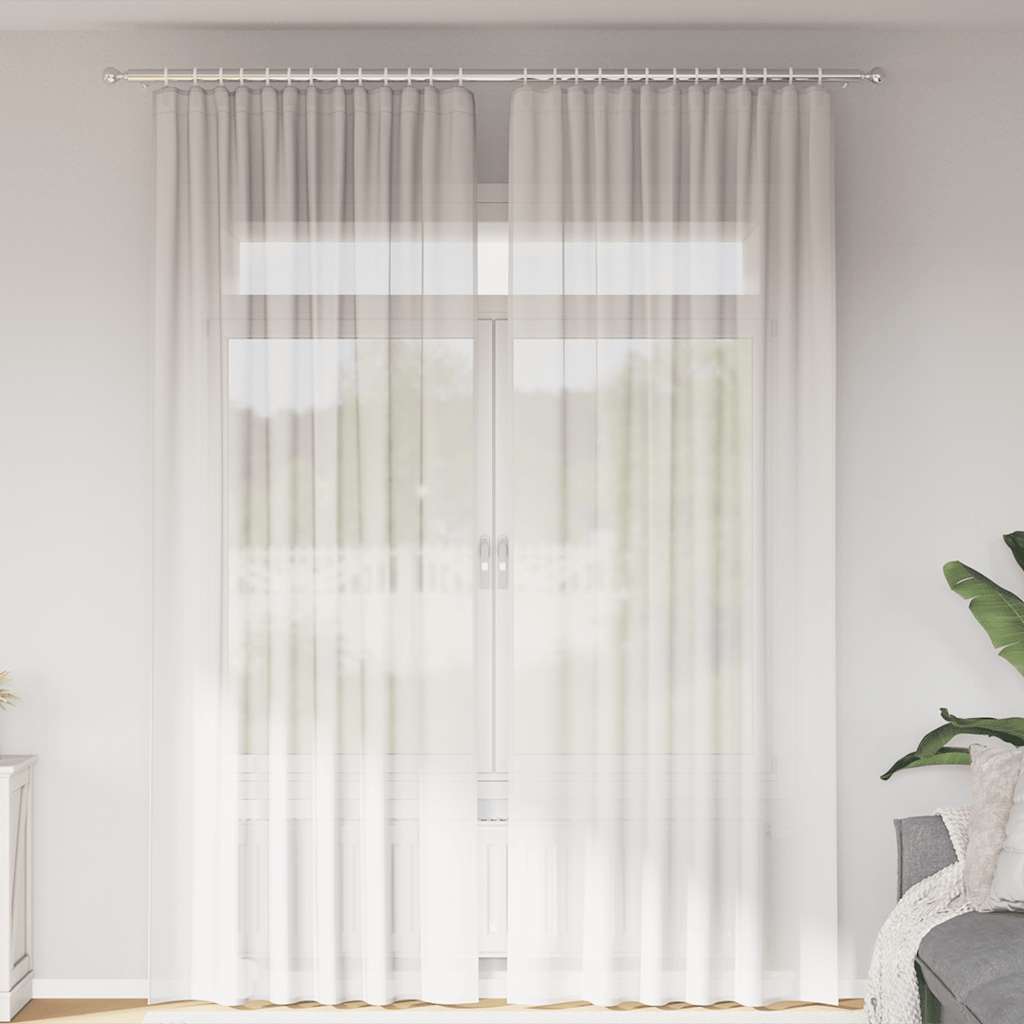 Voile Vorhänge mit Ösen 2 Stk. Apfelgrün 140x140 cm