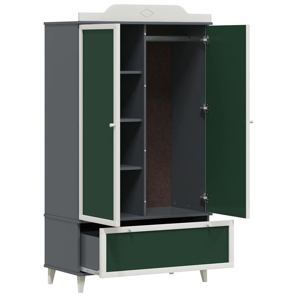 Kreidetafel Kleiderschrank mit Tür ROROS Weiß 90 x 45 x 165 cm