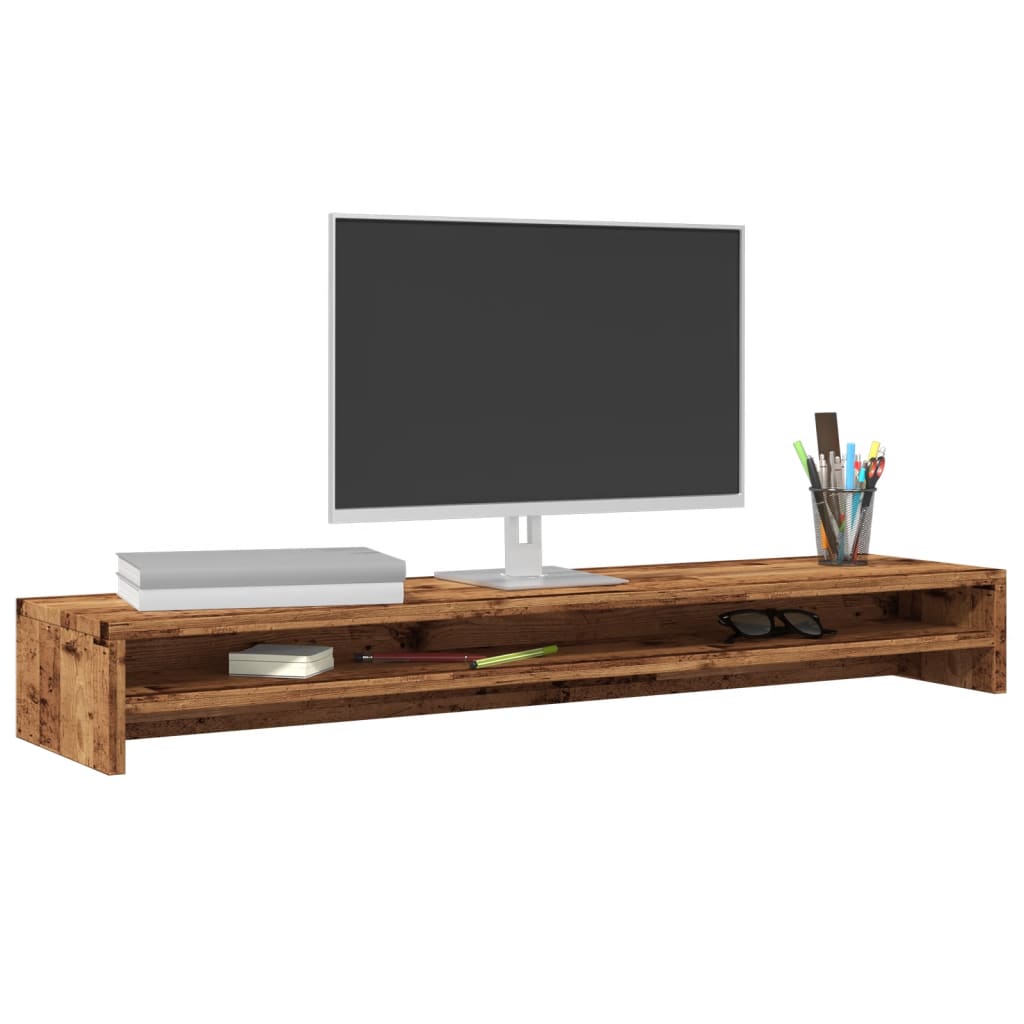 Monitorständer Weiß 100x24x13 cm Holzwerkstoff
