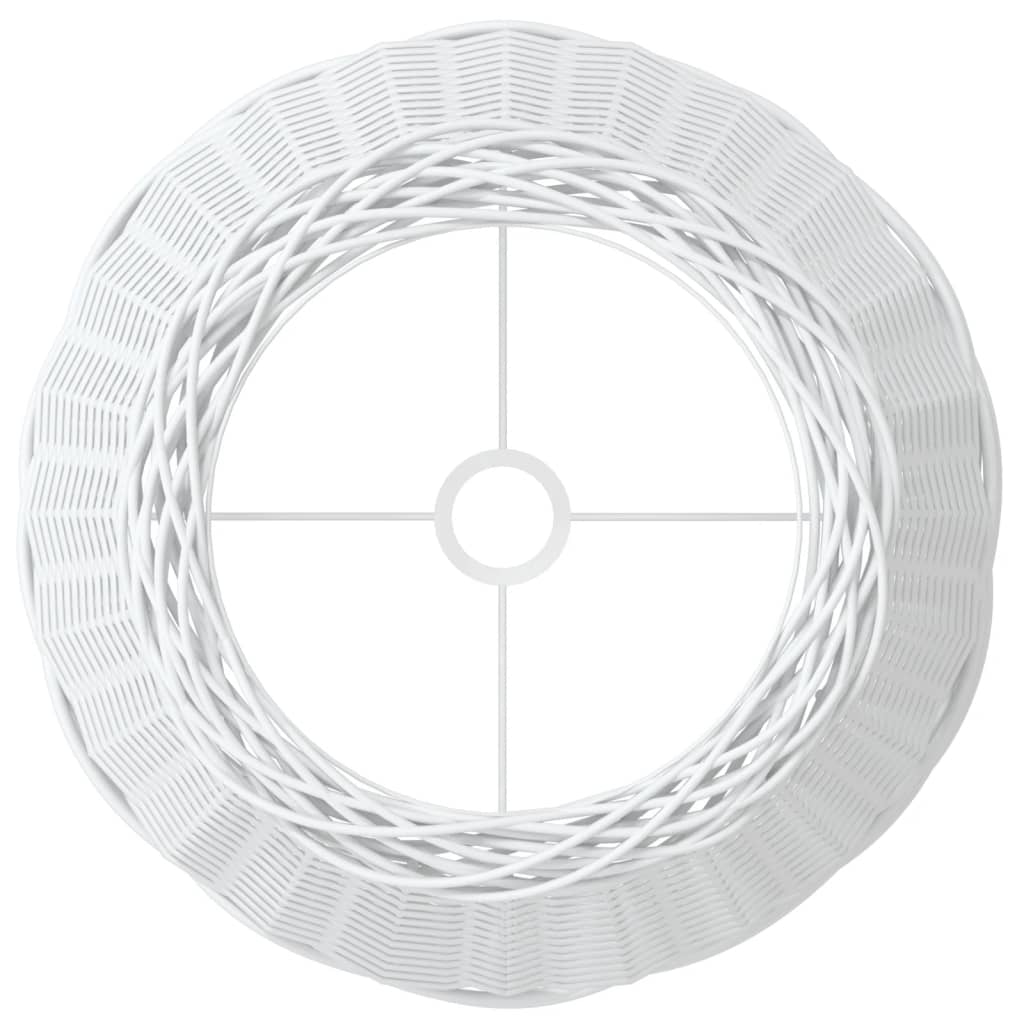 Lampenschirm Weiß Ø15x12 cm Korbweide