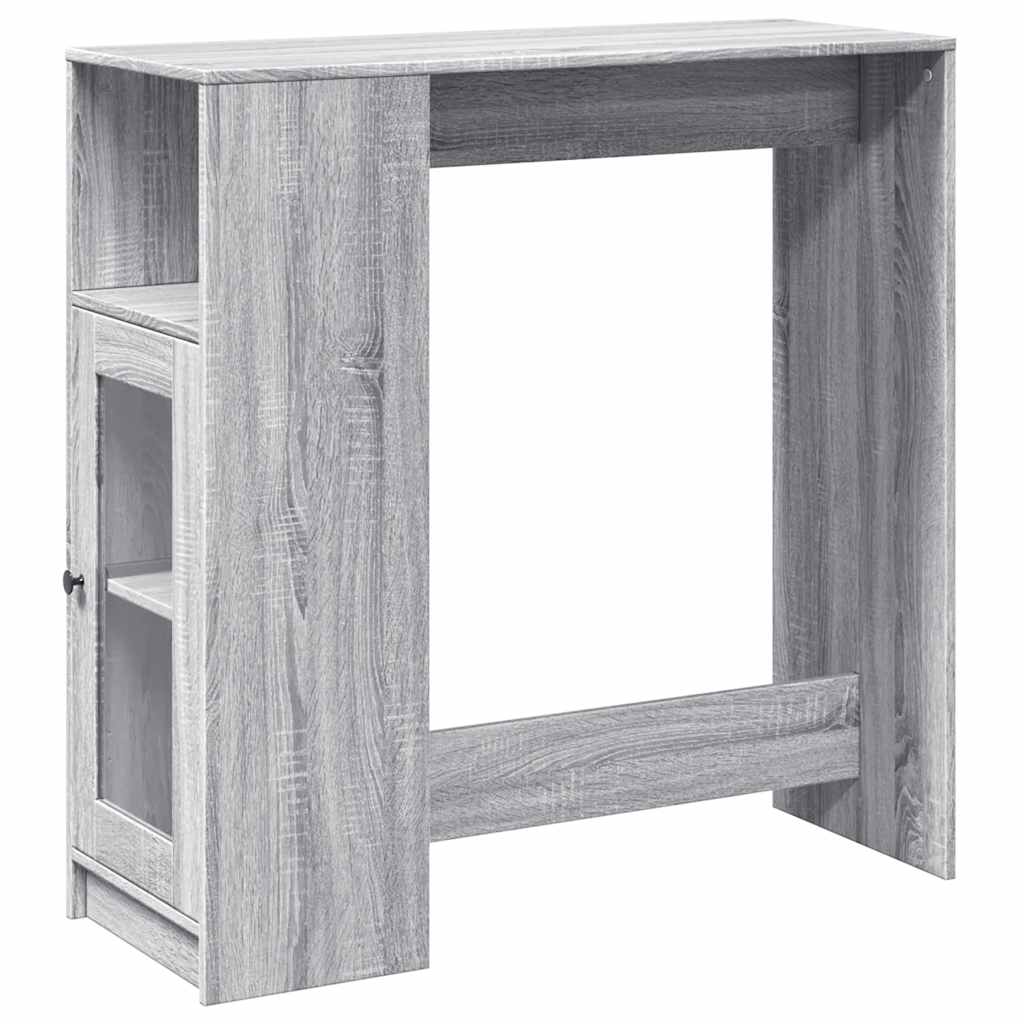 Bartisch Schwarz Eichen-Optik 101 x 40 x 103,5 cm Holzwerkstoff
