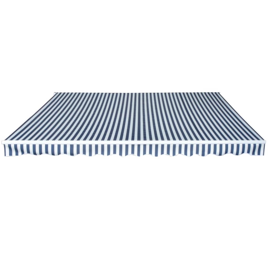 Gelenkarmmarkise 350 cm Blau/Weiß