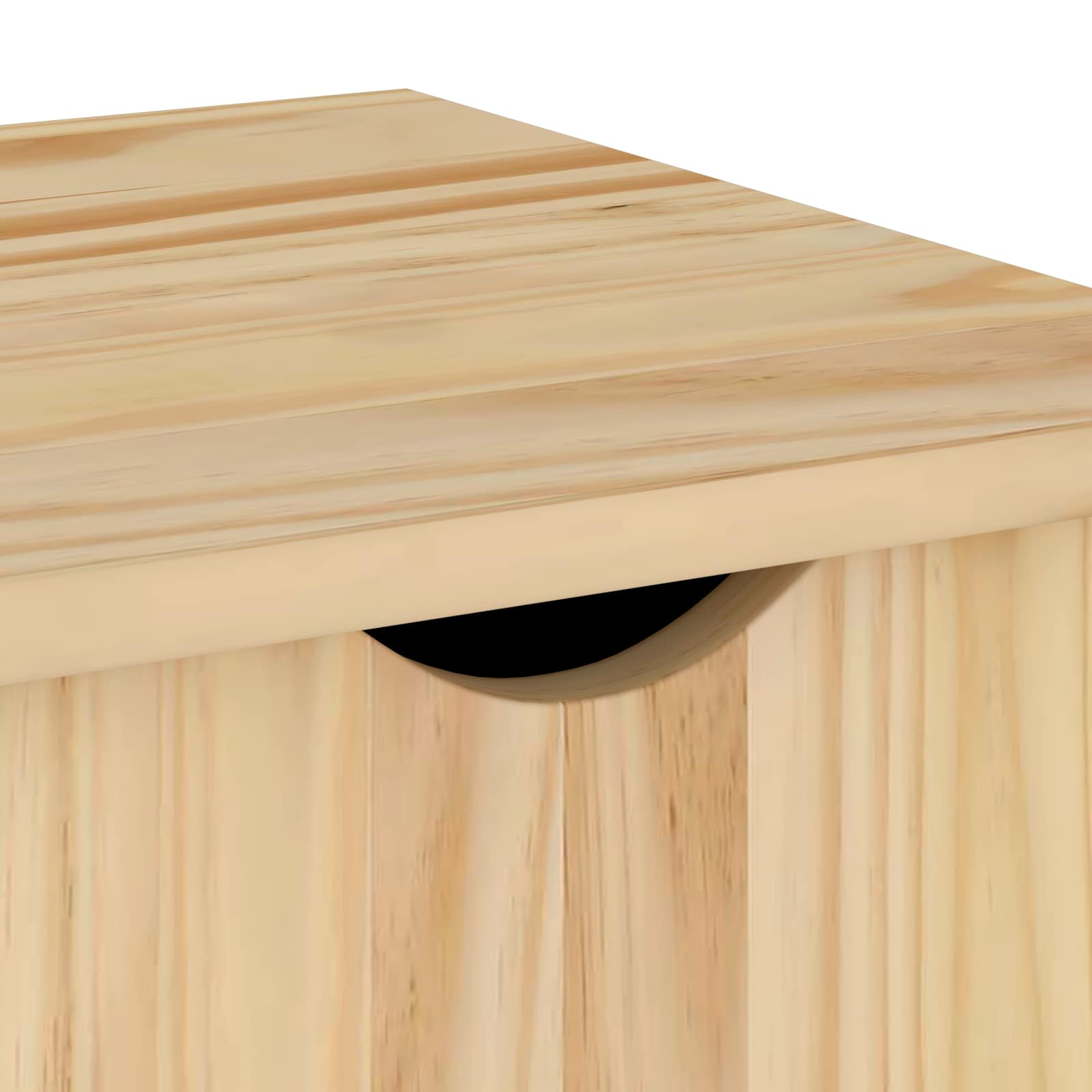 Rollschrank Honigbraun 34 x 39 x 65,5 cm Massivholz Kiefer