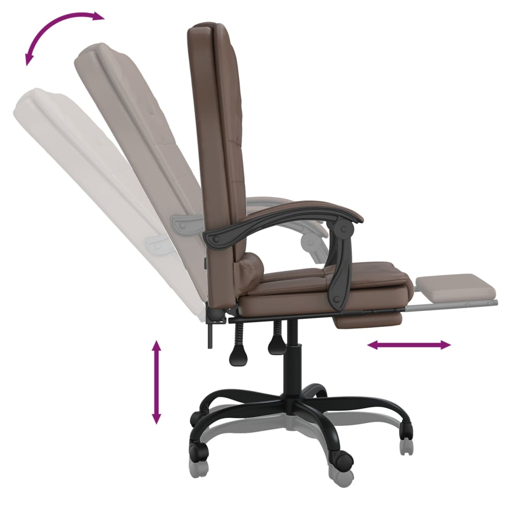 Bürostuhl mit Massagefunktion Schwarz Kunstleder