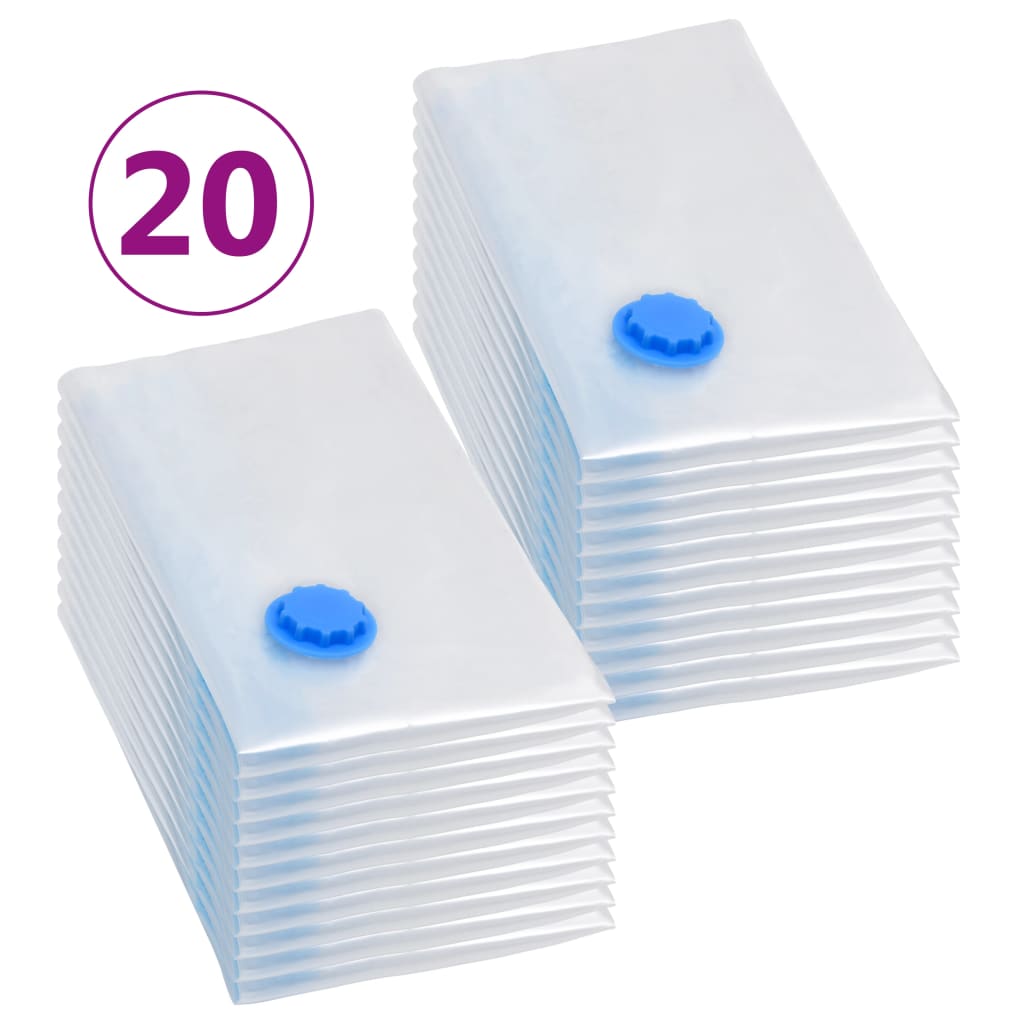 Aufbewahrungstaschen 5 pcs Transparent und Blau 70 x 50 cm