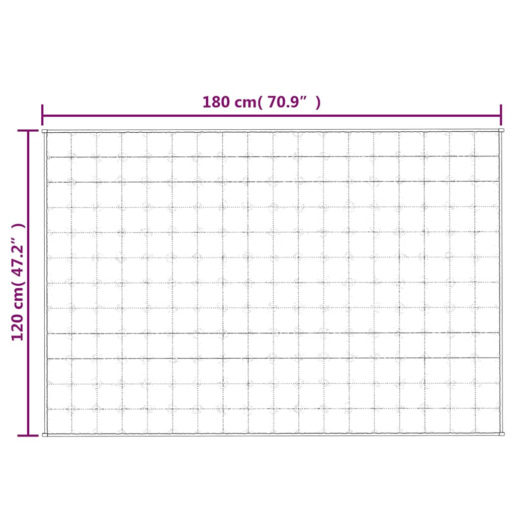 Gewichtsdecke Grau 122x183 cm 5 kg Stoff