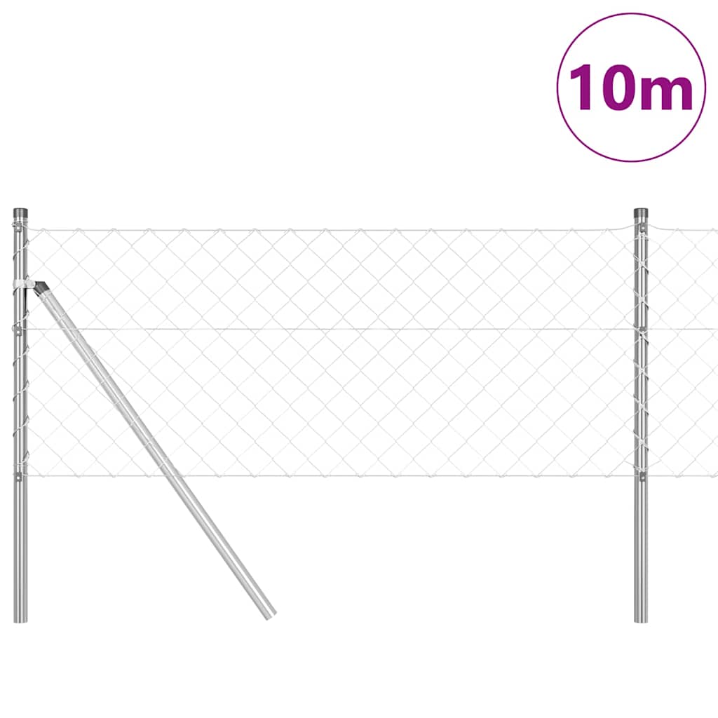 Outdoor Kettenglied-Zaun Erdfixierung 10 x 0,4 m Grün Netz