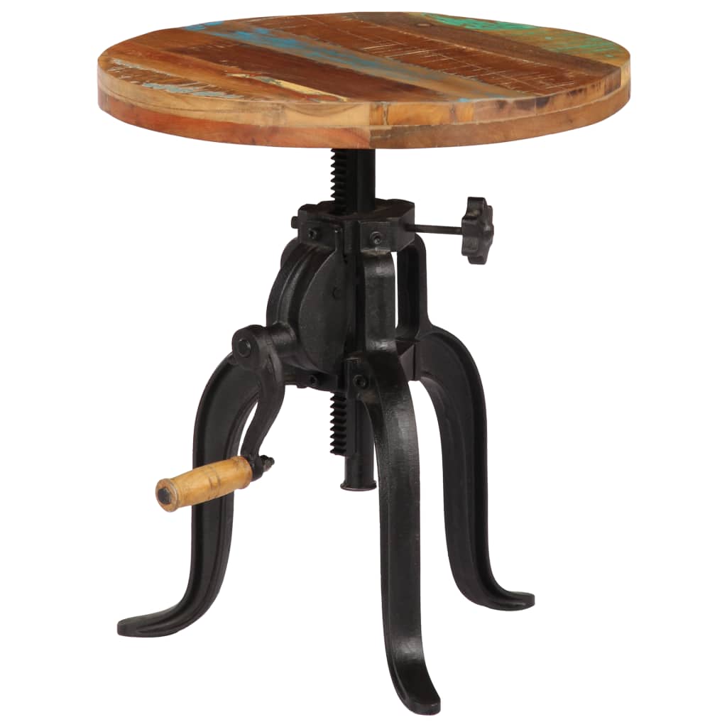 Beistelltisch 45 x (45-62) cm Massivholz Mango und Gusseisen
