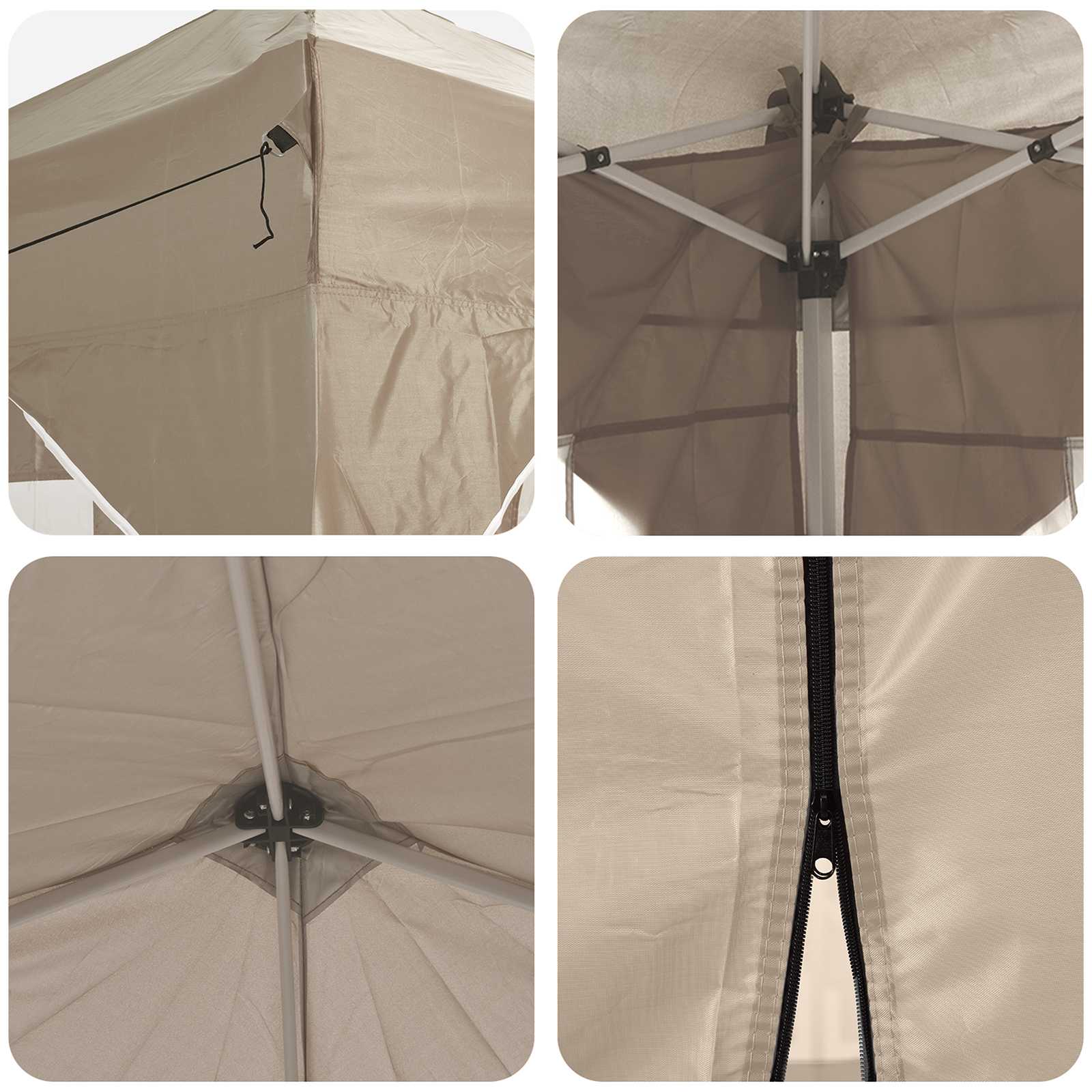 Pop-up Partyzelt 194 x 194 x 245 cm Creme