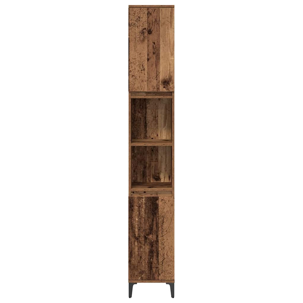 3-tlg. Badmöbel-Set Räuchereiche Holzwerkstoff