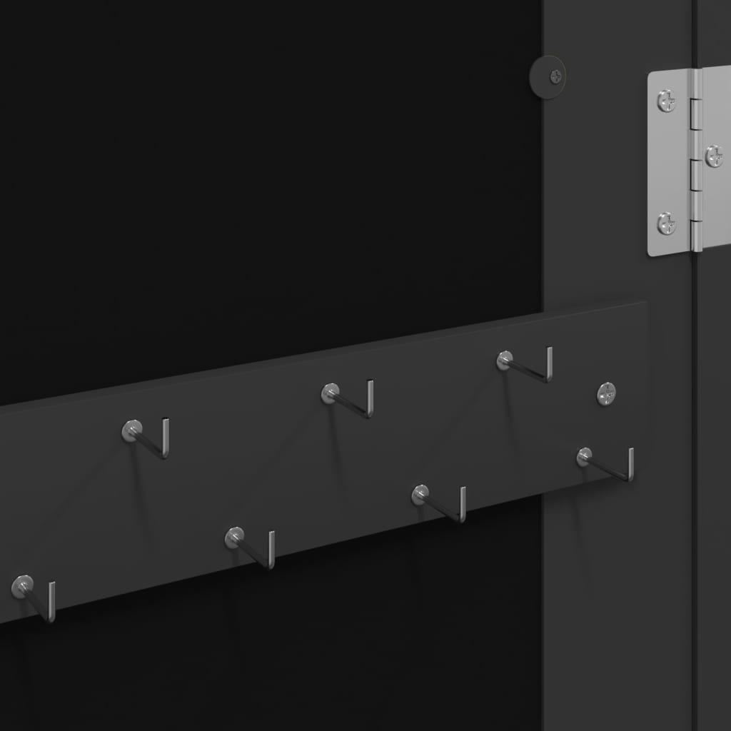 Schmuckschrank mit Spiegel Wandmontage Weiß 30x8,5x90 cm