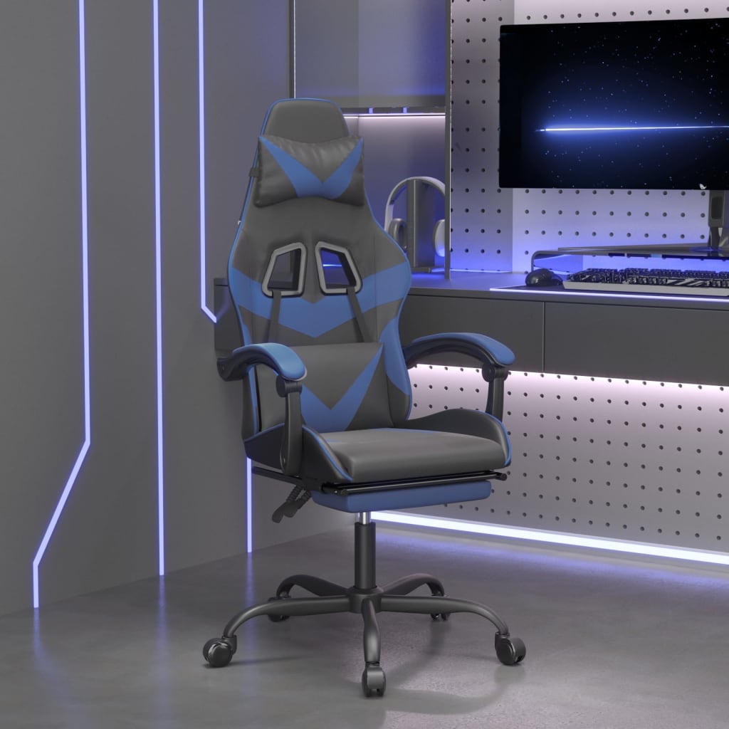 Gaming-Stuhl Drehbar Schwarz und Rot Kunstleder