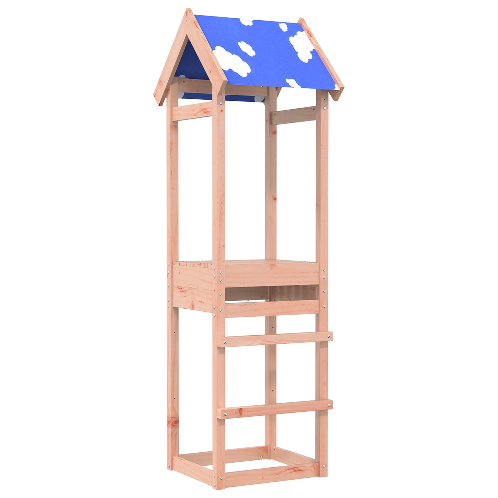 Spielturm Braun 52,5 x 46,5 x 195 cm Massives Kiefernholz