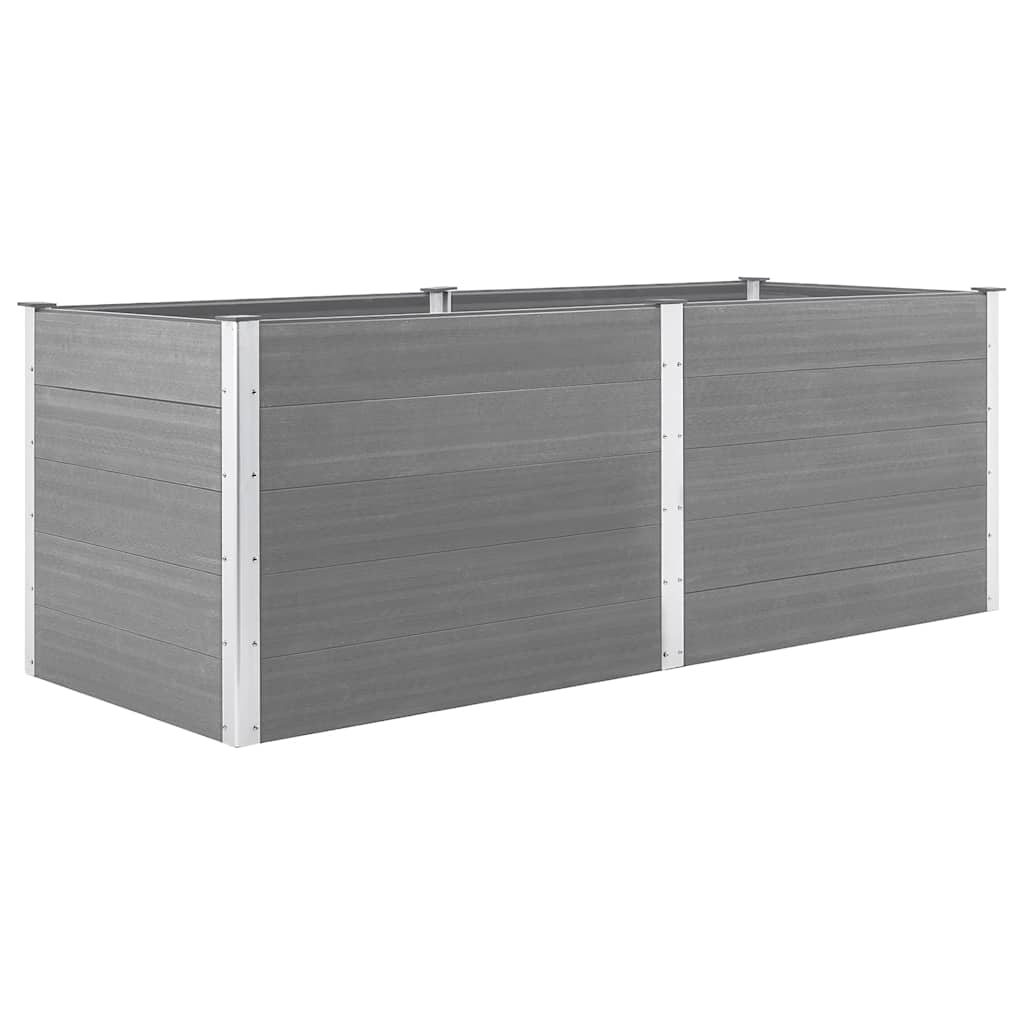 Garten-Hochbeet 200x50x54 cm WPC Grau