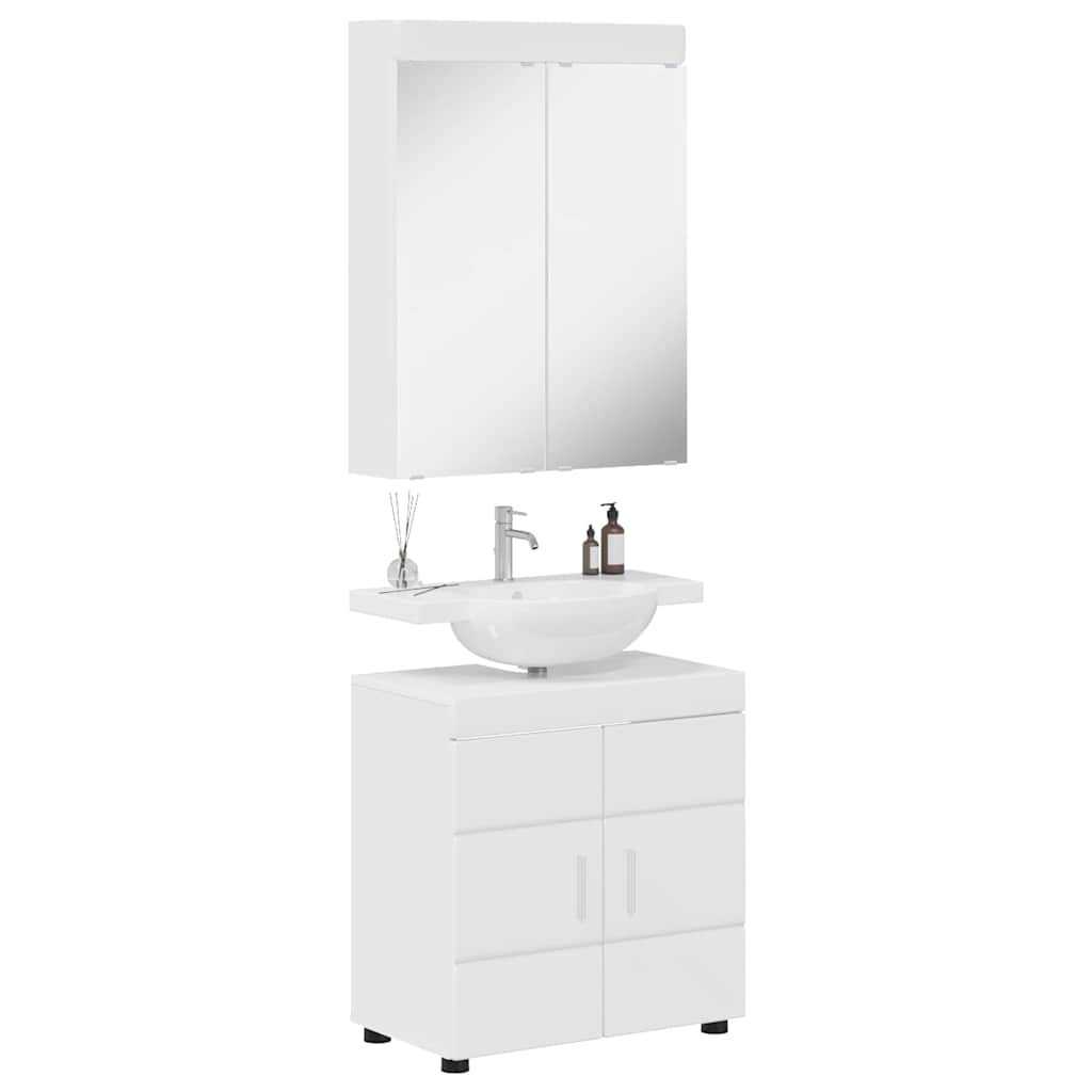 Badezimmermöbel-Set TULUM 2 pcs Weiß 60 x 34 x 63 cm
