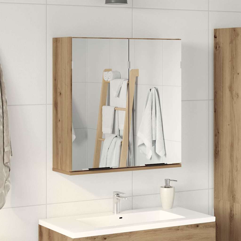 Bad-Spiegelschrank Weiß 64x20x67 cm