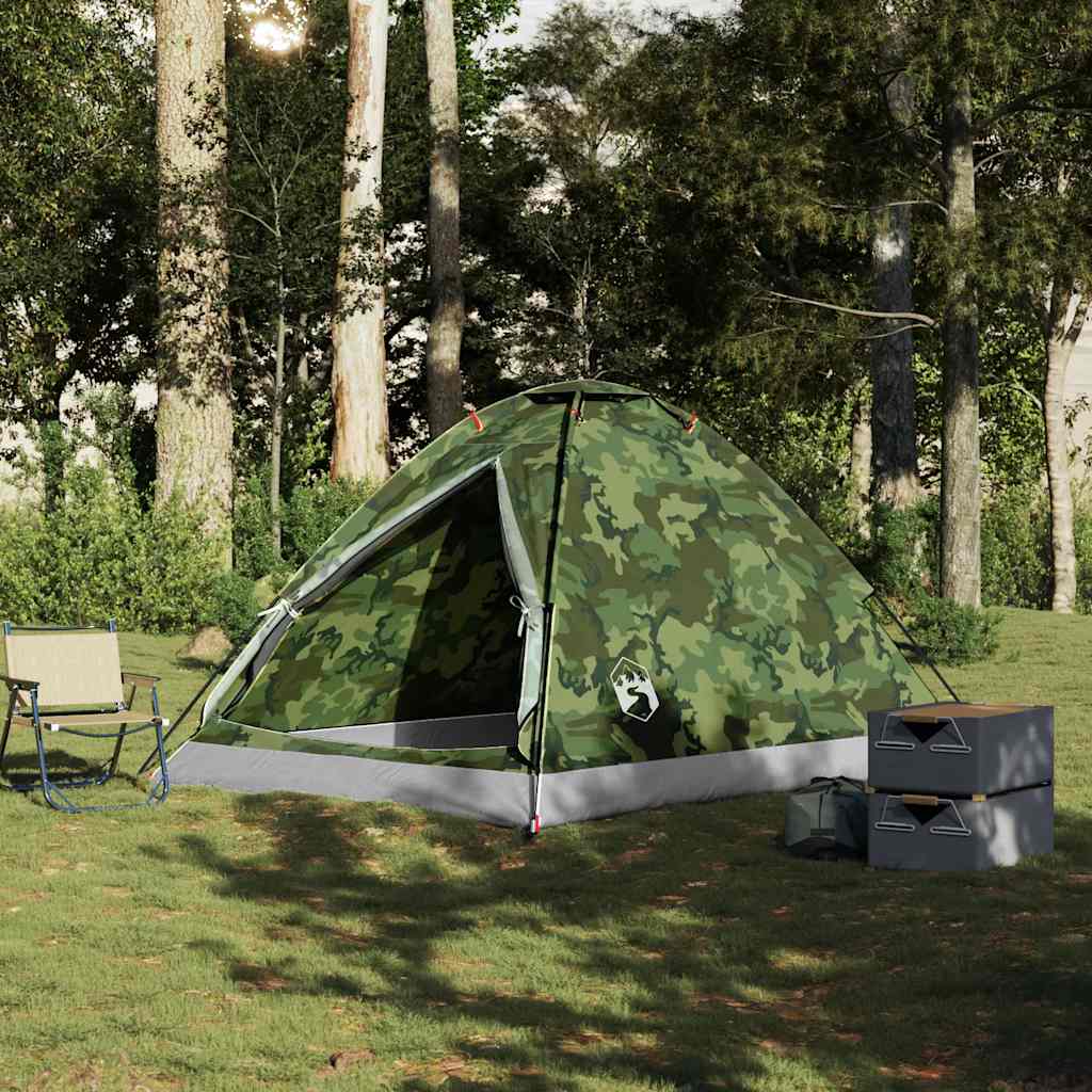 Kuppel-Campingzelt 2 Personen Olivgrün Wasserdicht
