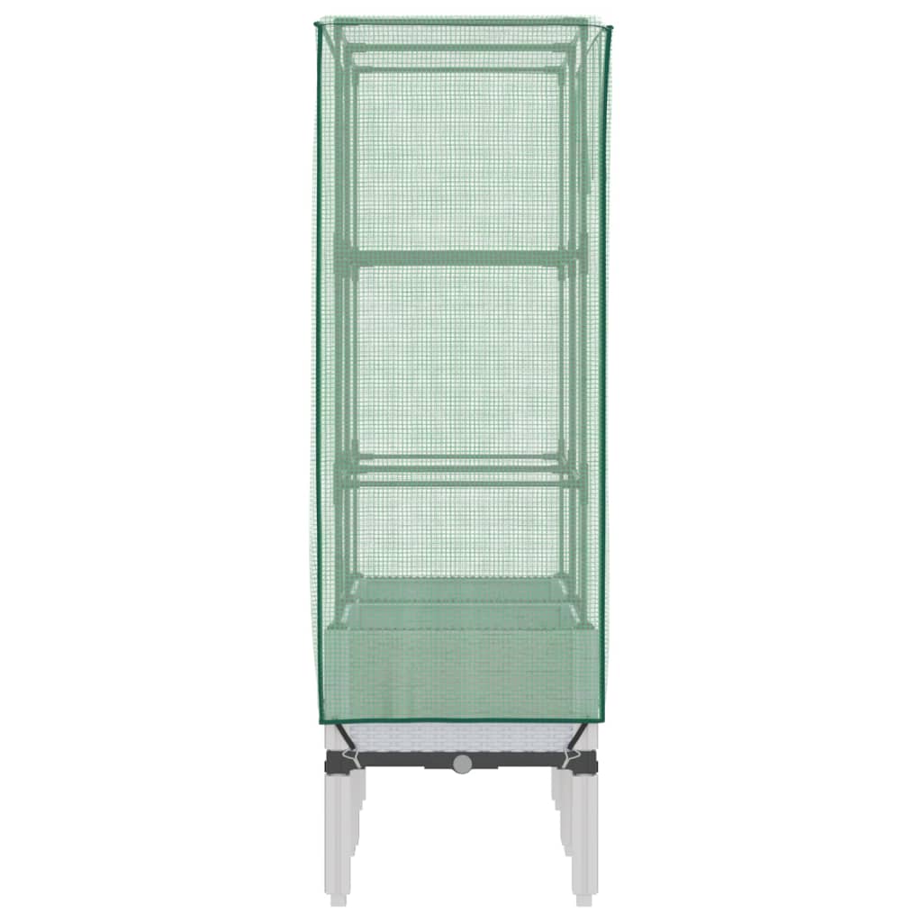Hochbeet mit Gewächshaus-Aufsatz Rattan-Optik 40x40x140 cm
