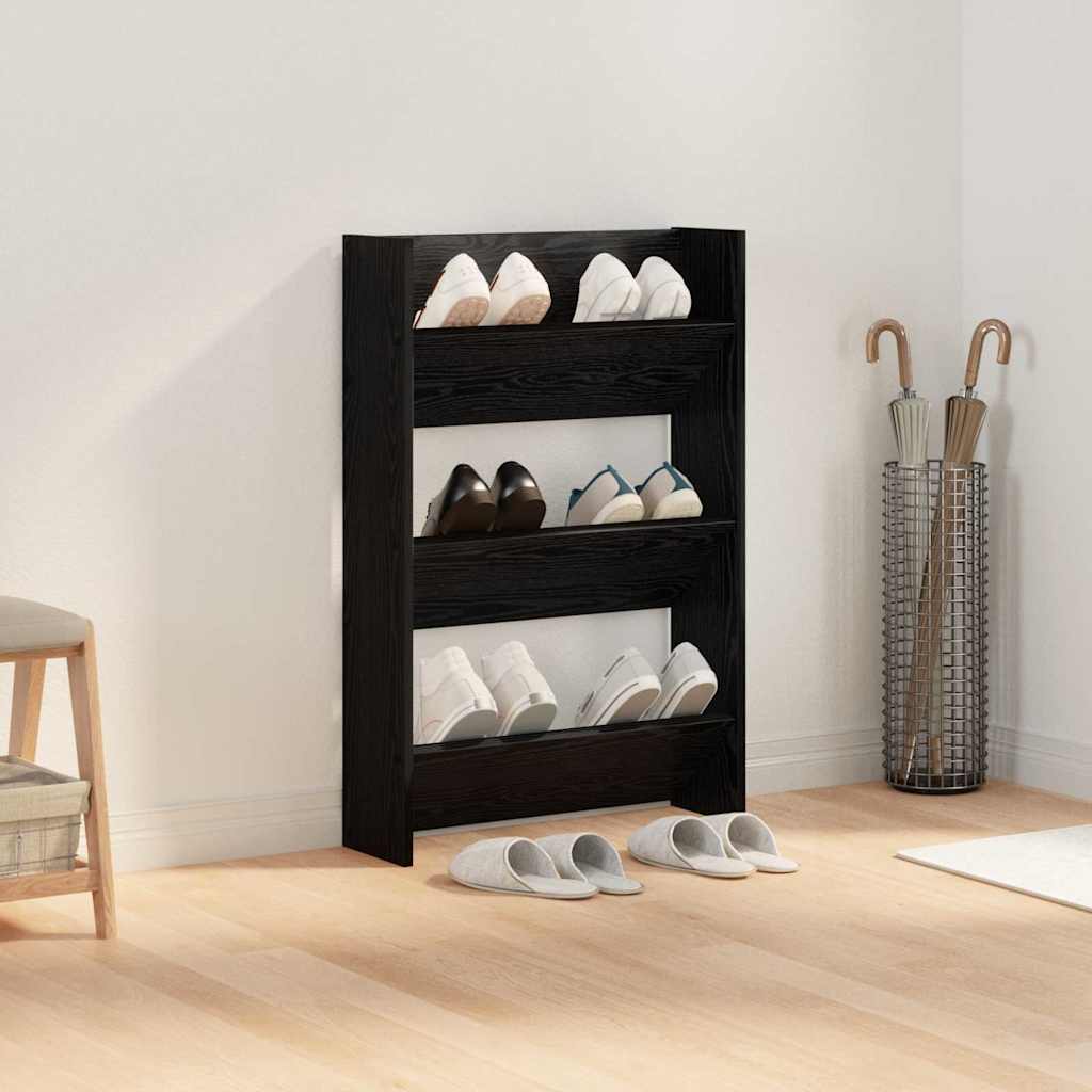 Wand-Schuhschränke 4 Stk. Weiß 60x18x60 cm Holzwerkstoff