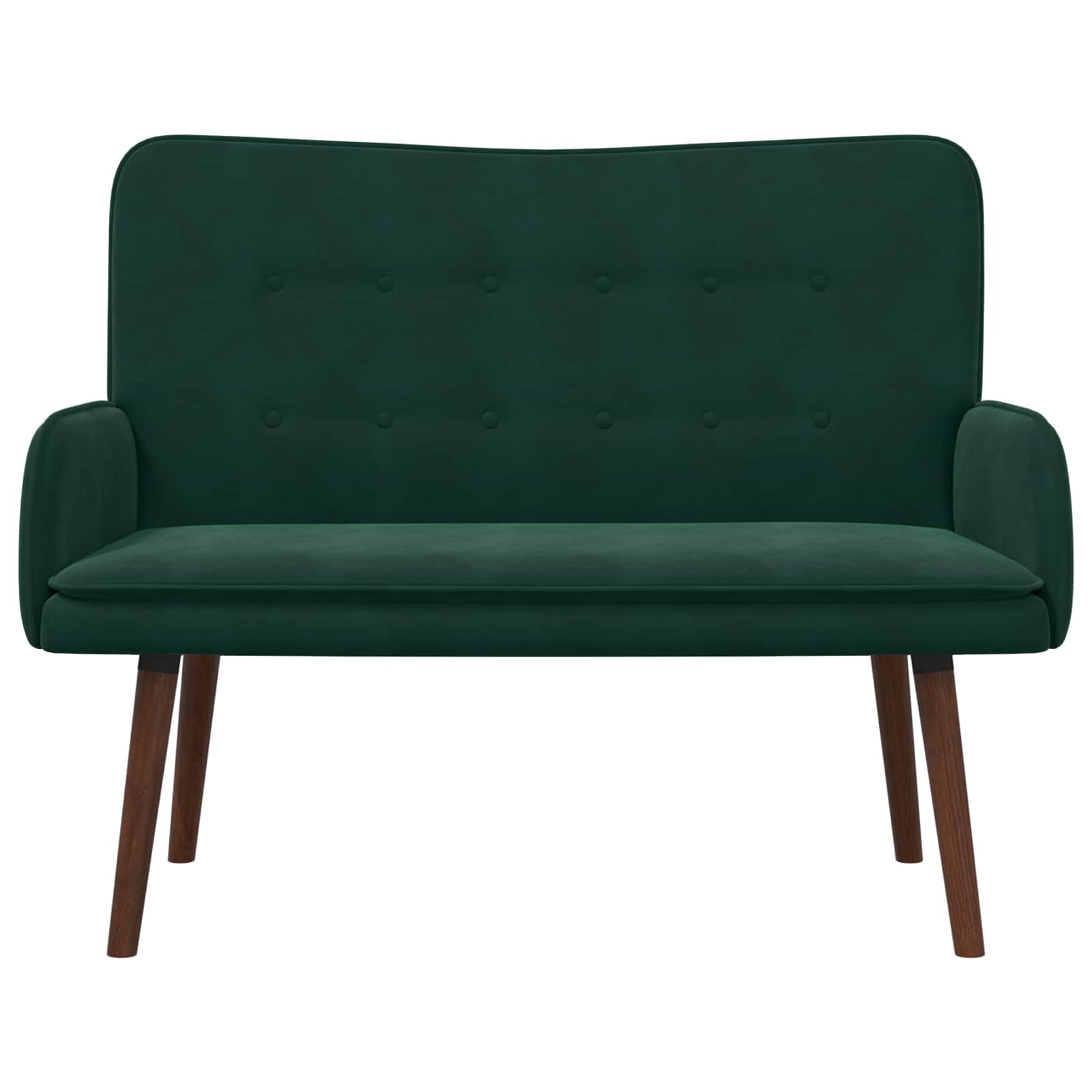 2-Sitzer Sofa Hellgrau 115 x 61 x 87 cm Samt (V)