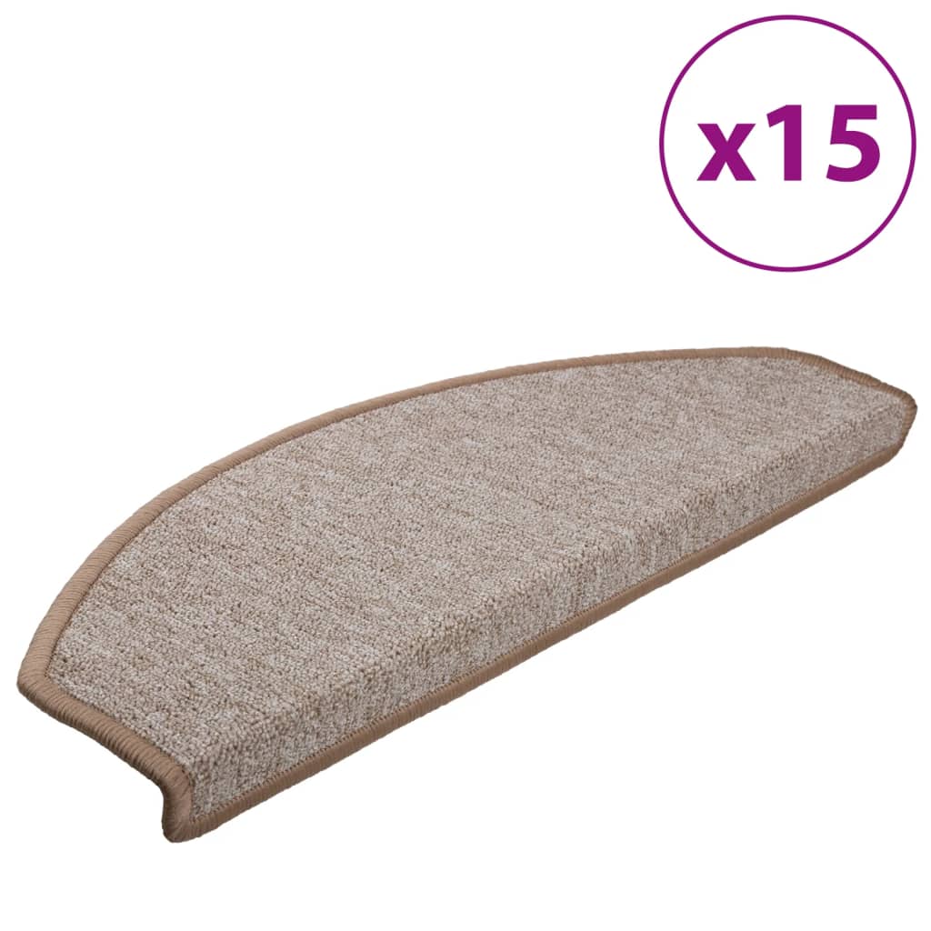 Stufenmatten 15 Stk. 56x17x3 cm Anthrazit Halbrund