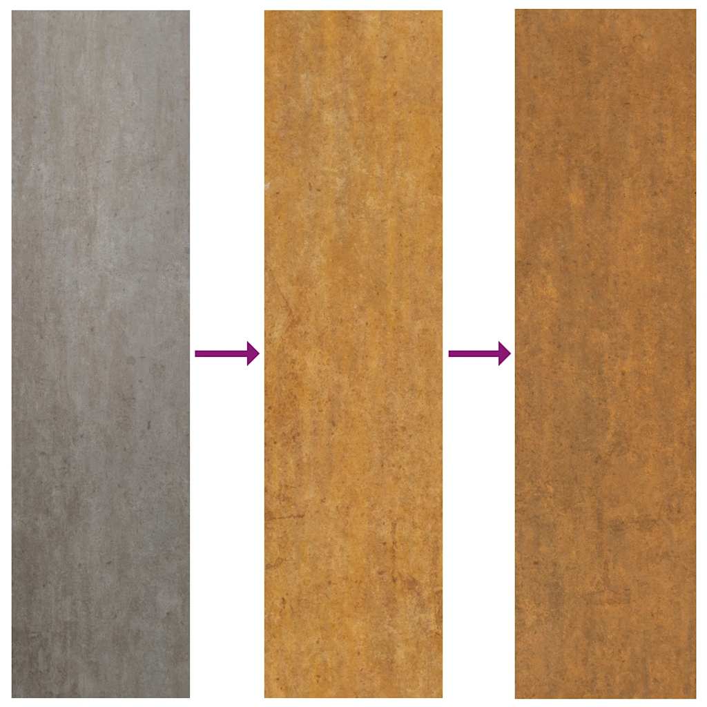 Gartentor 100x75 cm Cortenstahl Baumdesign