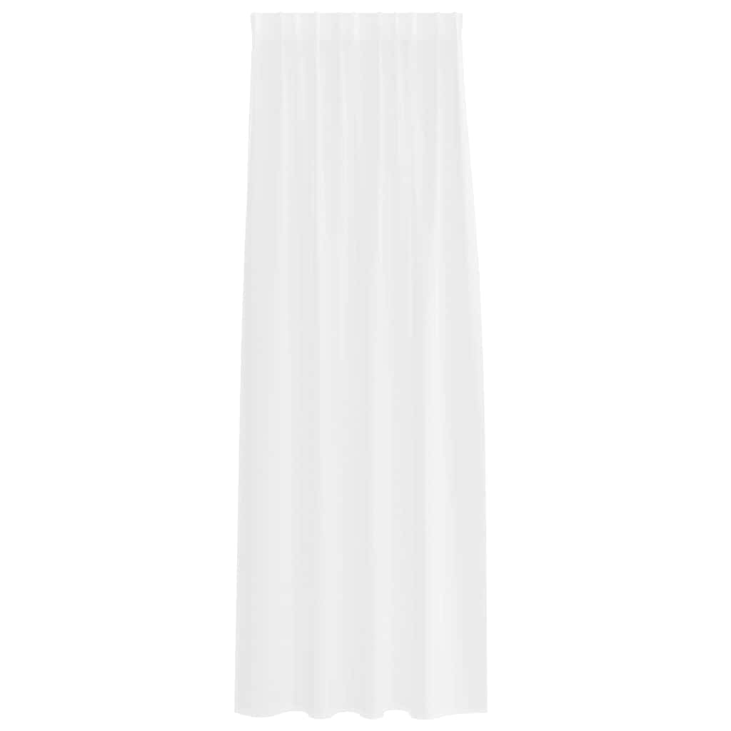 Voile-Vorhang mit Vorhängen 2 pcs Weiß 140 x 140 cm Polyester