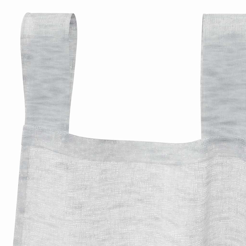 Voile-Vorhang mit Vorhängen 2 pcs Weiß 140 x 140 cm Polyester