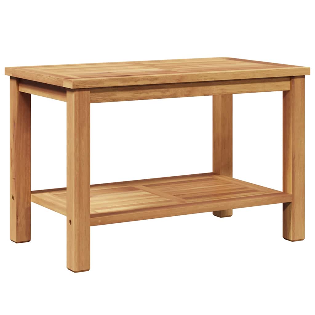 Couchtisch mit Speicher Braun 45 x 45 x 45 cm Massivholz Teak