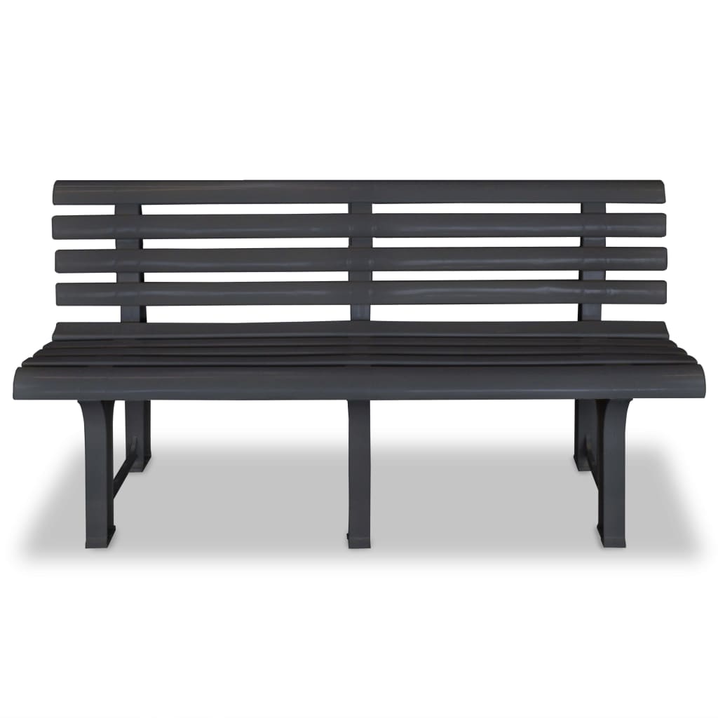 Gartenbank 145,5 cm Kunststoff Weiß