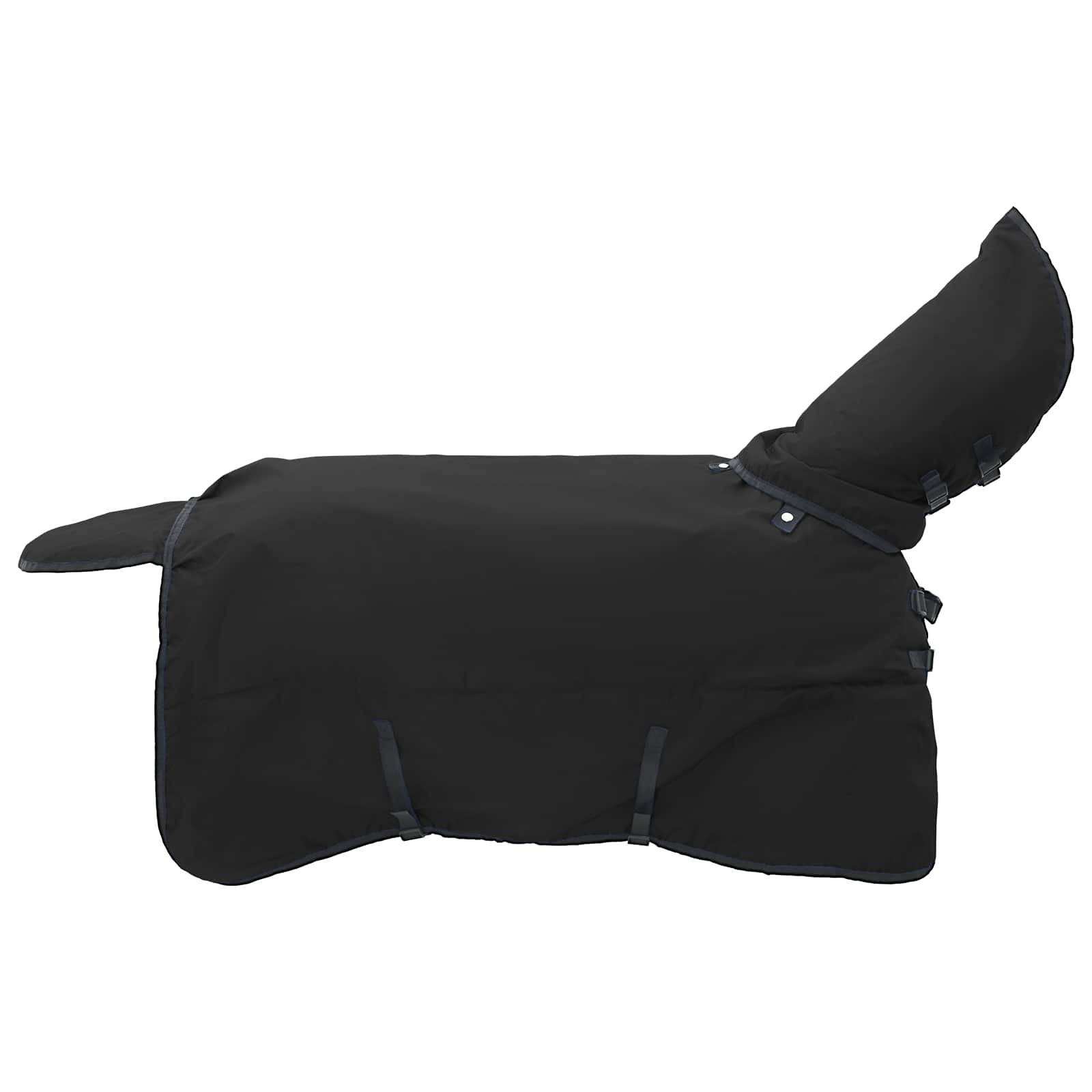 Pferdedecke Dunkelgrün und Schwarz 75 cm Polyester