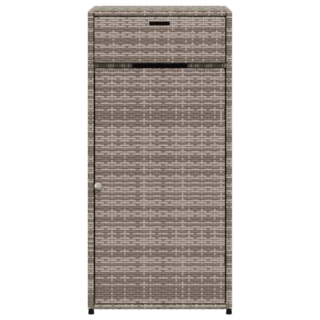 Gartenschrank Schwarz 55x55x111 cm Poly Rattan