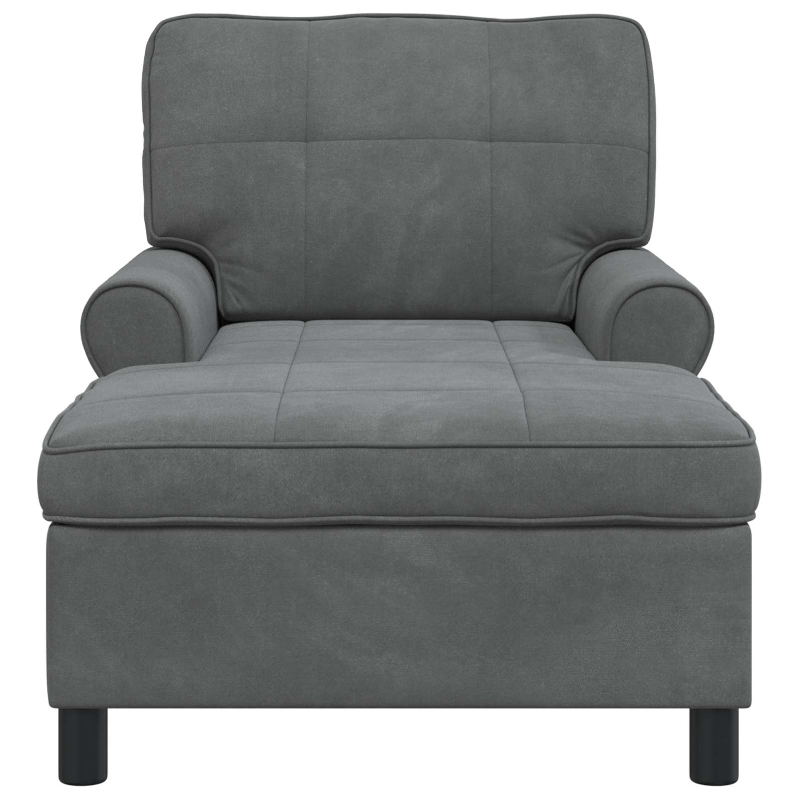 Lounge-Liege mit Kissen Hellgrau 91 x 157 x 91 cm Samt