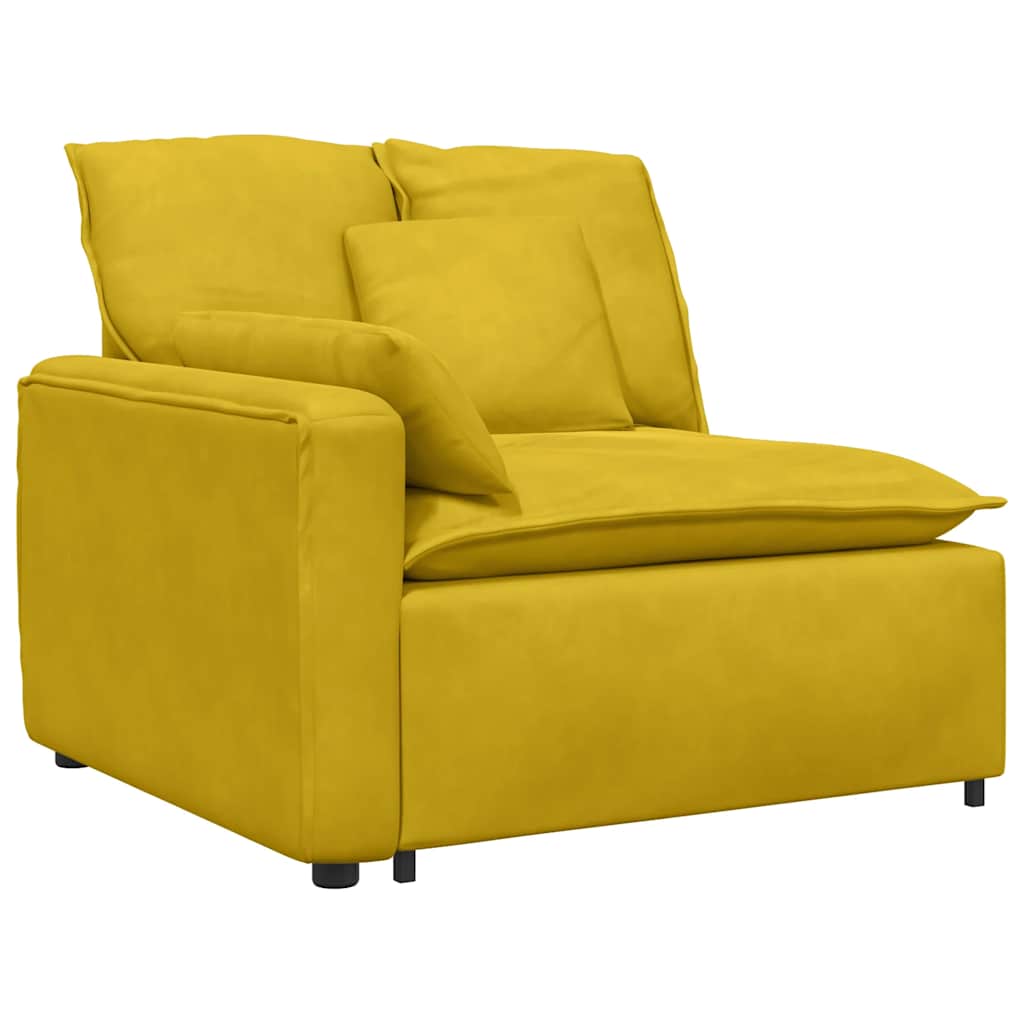Modulares Sofa mit Kissen Blau