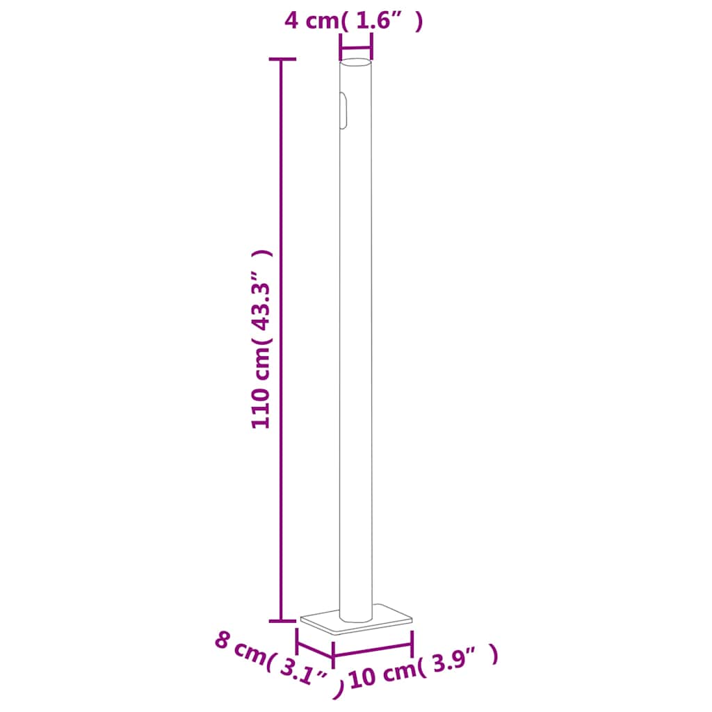 Ausziehbare Seitenmarkise 160×600 cm Braun