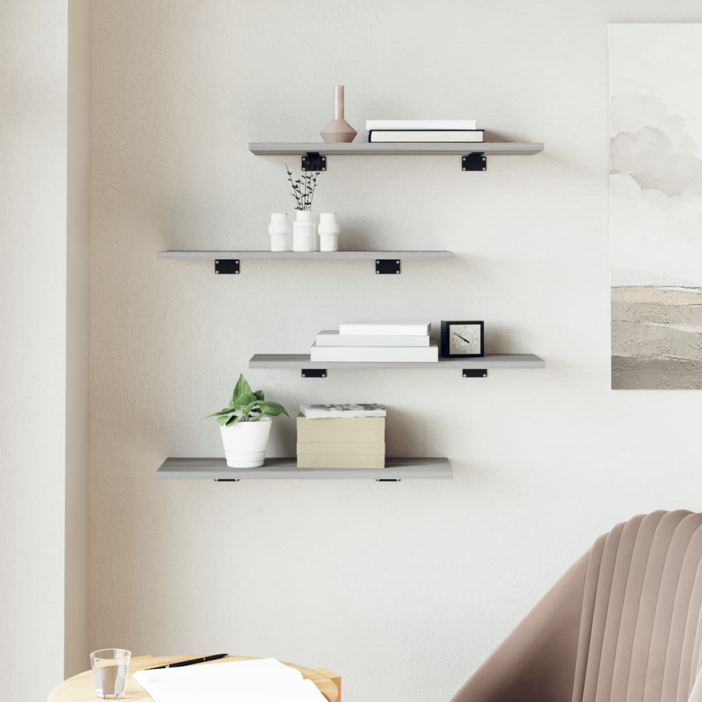 Bücherregal-Bretter 4 Stk. Weiß 40x10x1,5 cm Holzwerkstoff