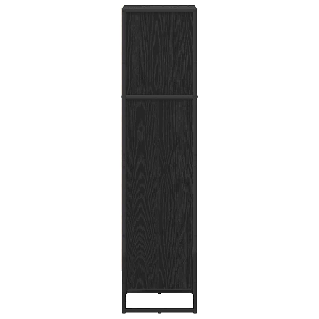 Bücherregal 2 pcs Schwarz Eichen-Optik 60 x 30 x 189,5 cm
