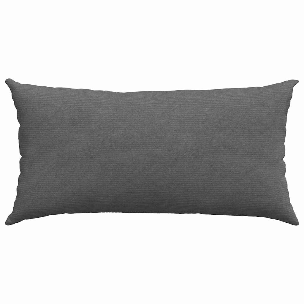 Sofakissen 2 Stück Hellgrau 50 x 30 cm Cordstoff