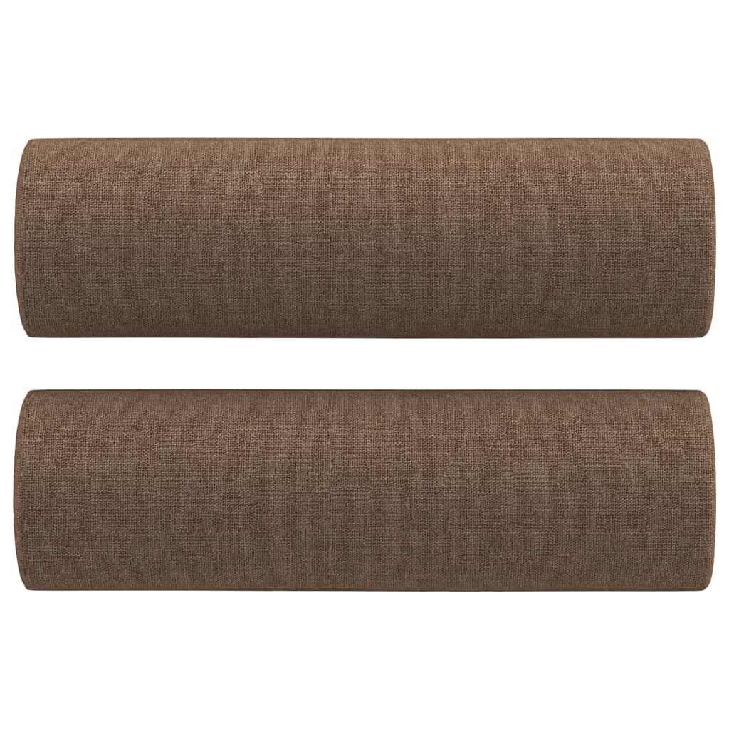 4-tlg. Sofagarnitur mit Kissen Taupe Stoff