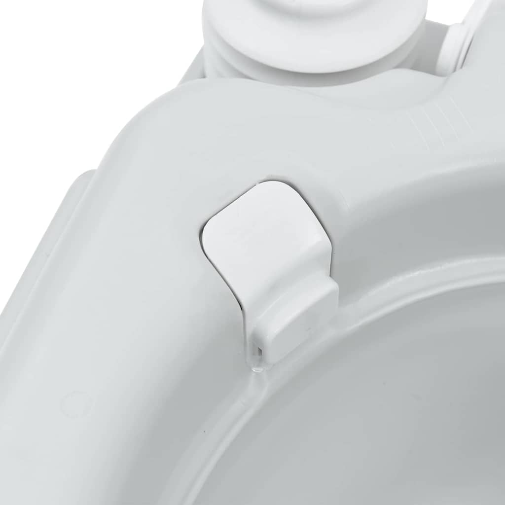 Camping-Toilette Grau und Weiß 41,5 x 36,5 x 30 cm Polyethylen