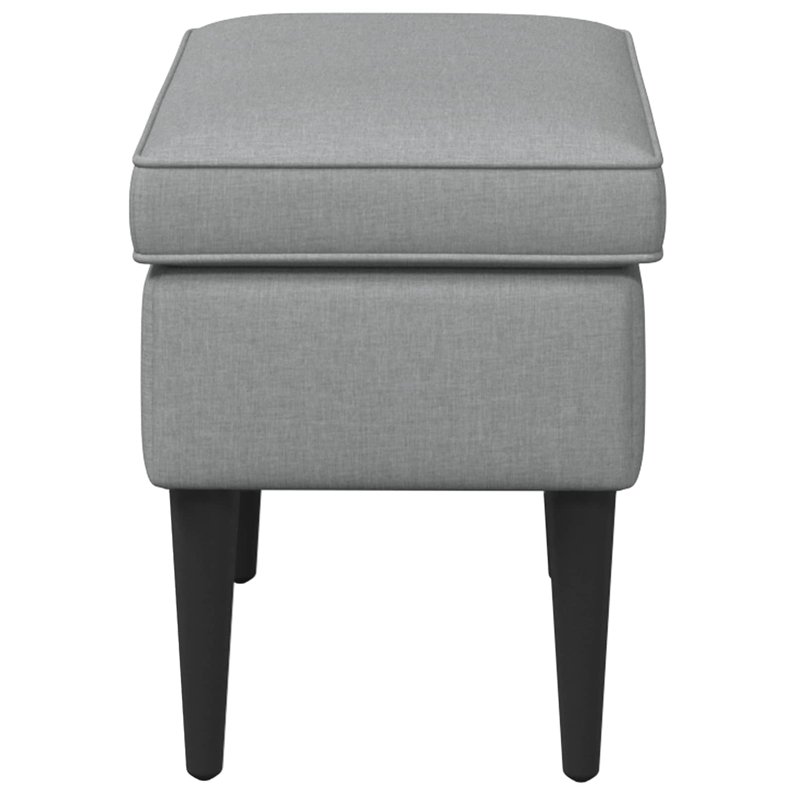 Hocker Hellgrau 55 x 35 x 41 cm Stoff