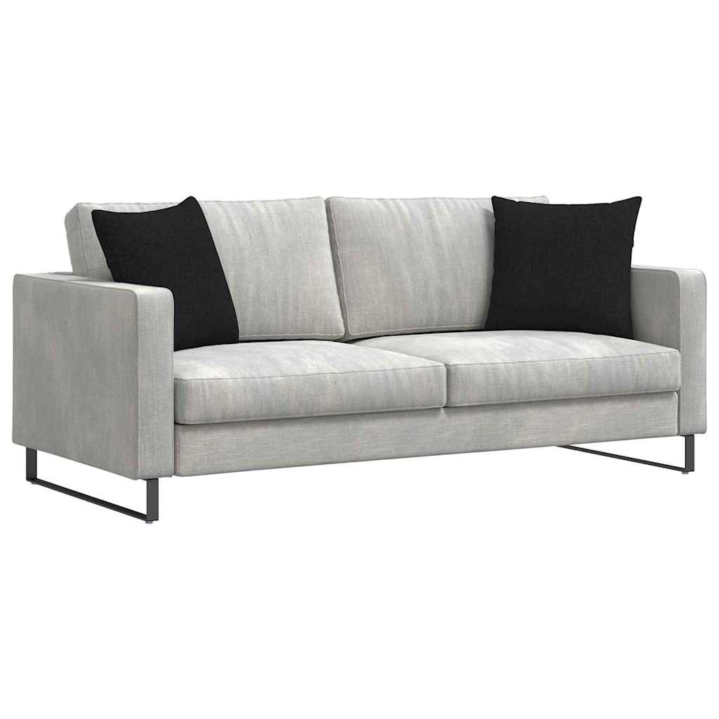 Sofakissen 2 pcs Hellgrau 50 x 30 cm Stoff