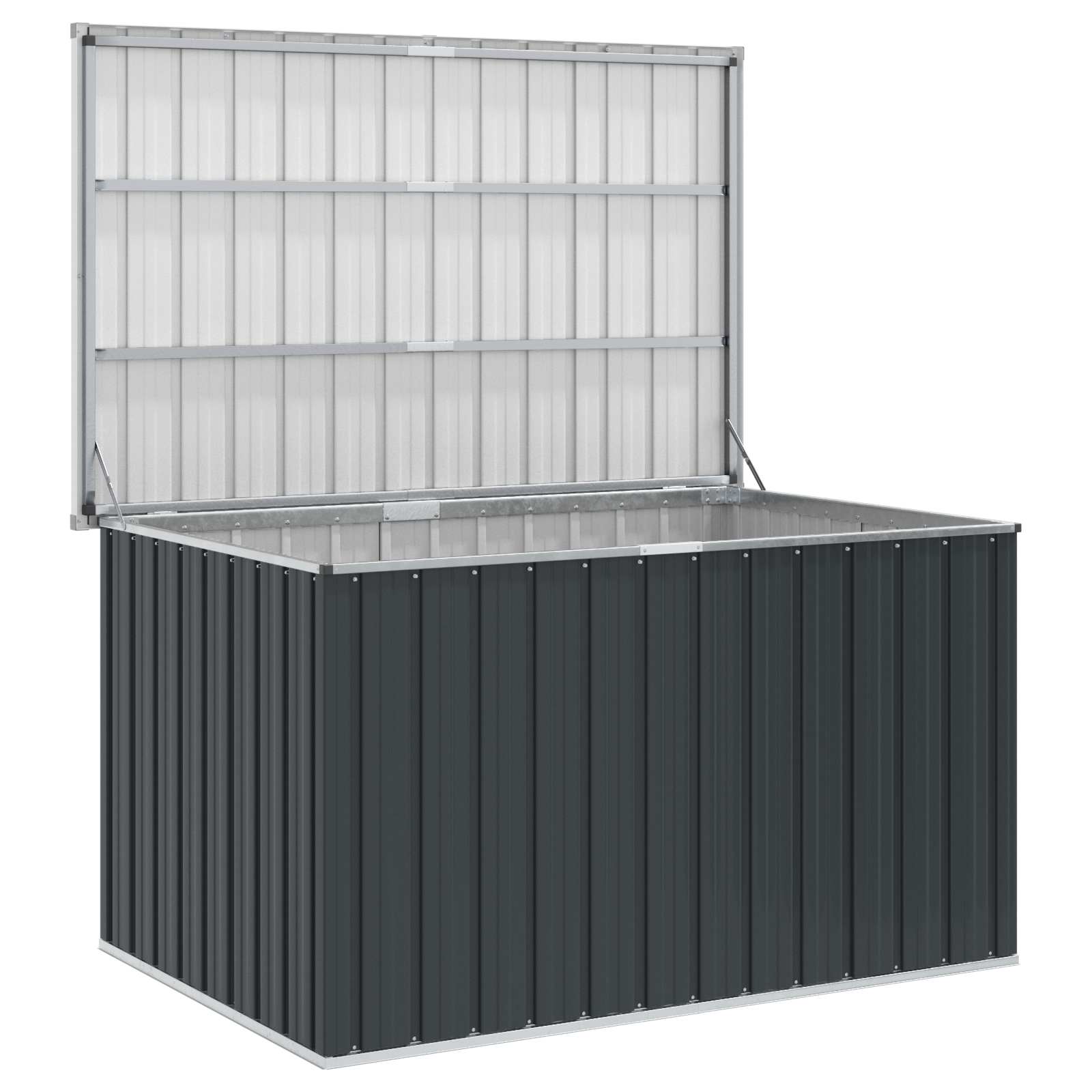 Außenlagerbox Holz 109 x 67 x 65 cm Verzinkter Stahl