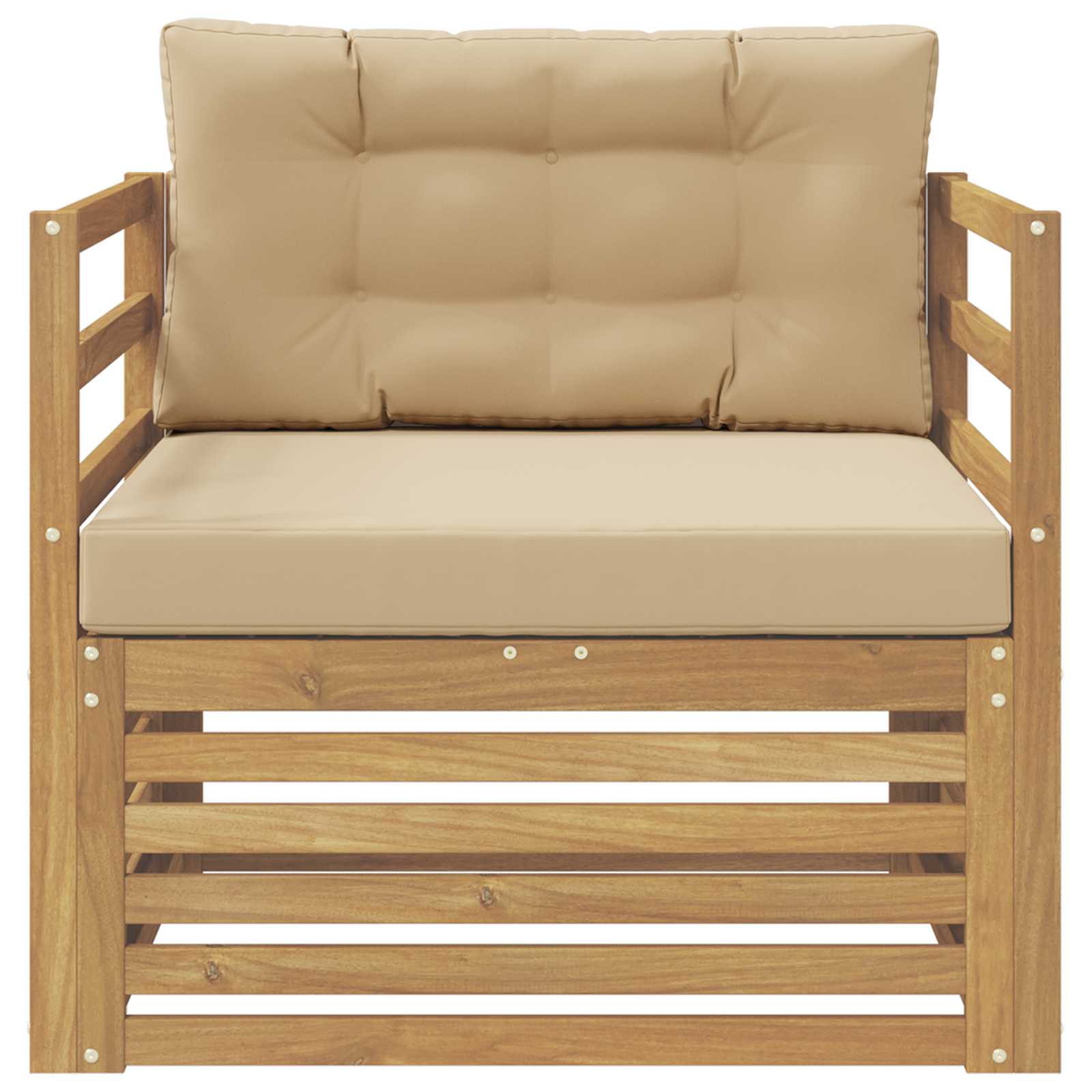2 Stück Outdoor-Sofa Natur