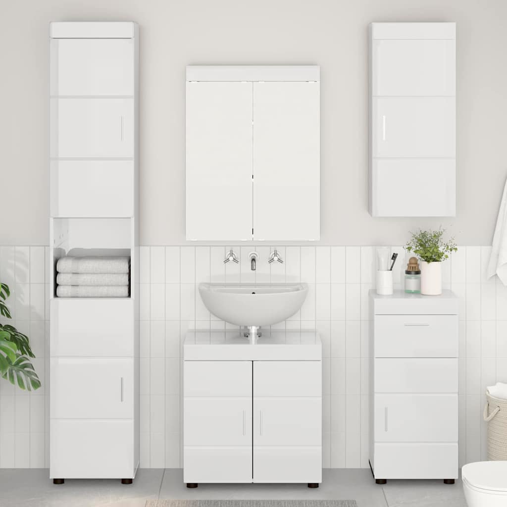 Badezimmermöbel-Set TULUM 2 pcs Weiß 60 x 34 x 63 cm